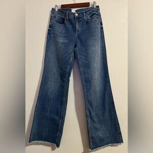 Alice + Olivia Indigo Wide Leg Jeans